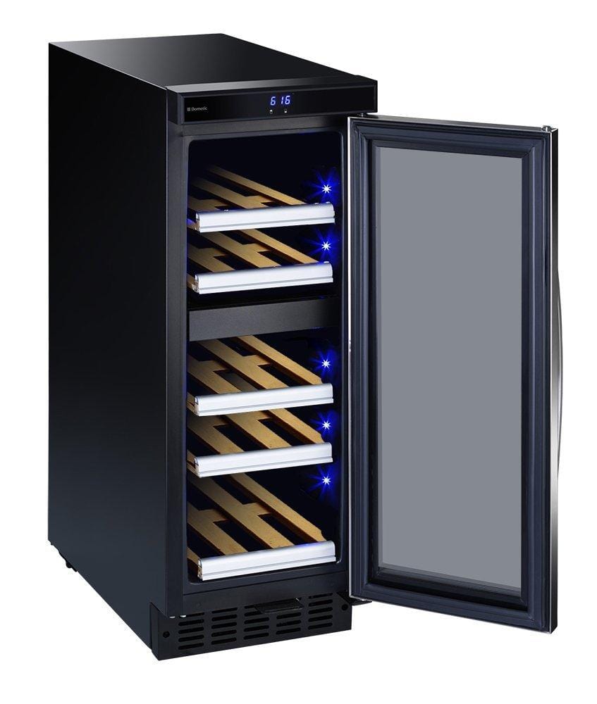 Dometic WINEREFR.D15B Black Stainless Steel Wine Refrigerator